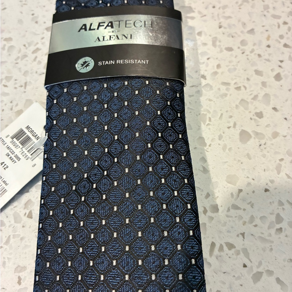 Alfani Navy Geometric Men's Tie